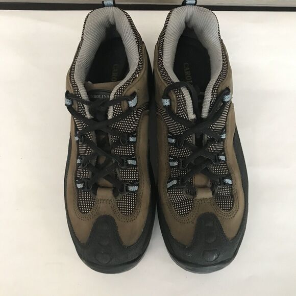 Carolina Tan Brown Leather Composite Toe Lace Up Boots Shoes Women’s 7.5 W - Picture 7 of 14